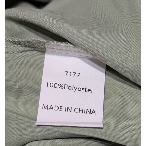 Fashion Satin Outfit Womens XXL Green Long Sleeve Button Top & Jogger Pant Set - Picture 13 of 14